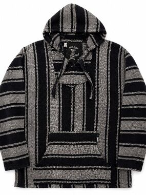 Men's Baja Hoodie Pullover Navy and White Made in Mexico